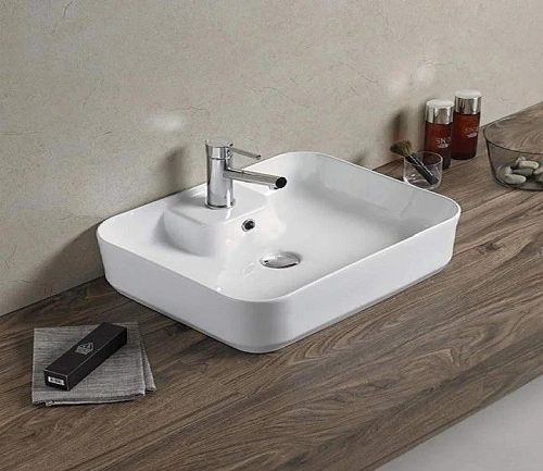 Раковина CeramaLux 9445 накладная, белый Раковина CeramaLux 9445 накладная, белый