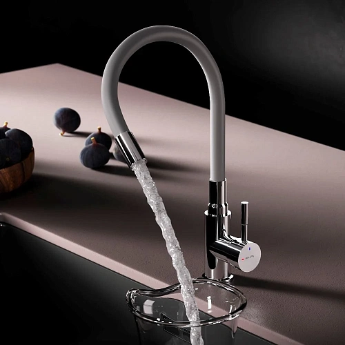 Смеситель для кухни AM.PM X-Joy S F85B07605 с гибким изливом, серый/хром Смеситель для кухни AM.PM X-Joy S F85B07605 с гибким изливом, серый/хром