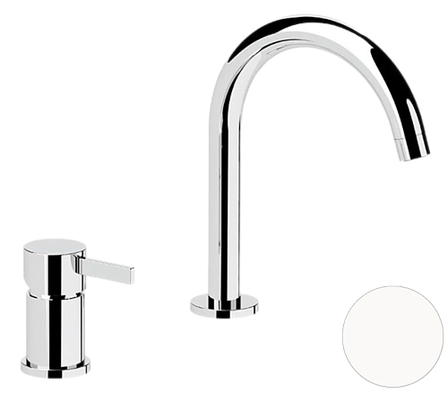 Смеситель для раковины Remer Metrica MC57BO, белый матовый Смеситель для раковины Remer Metrica MC57BO, белый матовый