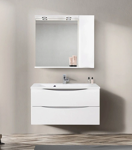 Шкаф-пенал BelBagno MARINO-SPC-900/750-1A-BL-P-R подвесной 900x150 Bianco Lucido Шкаф-пенал BelBagno MARINO-SPC-900/750-1A-BL-P-R подвесной 900x150 Bianco Lucido