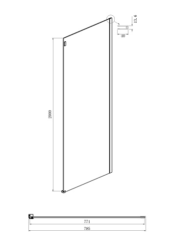 Боковая стенка Ambassador Benefit 80HBB (800x2000) Боковая стенка Ambassador Benefit 80HBB (800x2000)