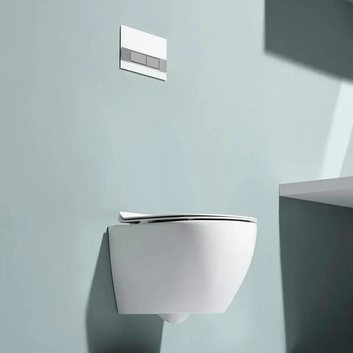 Унитаз подвесной Teso azaro Secretum TAU001 безободковый, цвет белый, сиденье soft-close ультратонк Унитаз подвесной Teso azaro Secretum TAU001 безободковый, цвет белый, сиденье soft-close ультратонк