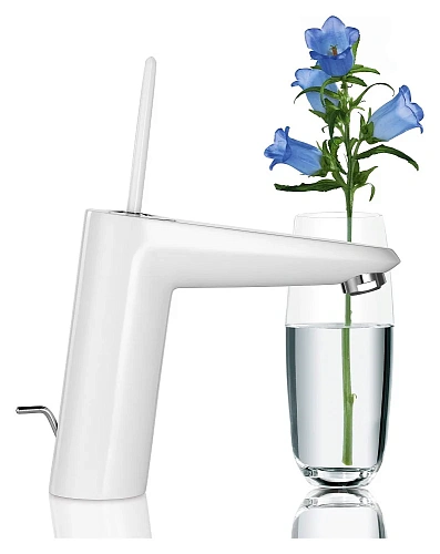 Смеситель для раковины GROHE Eurodisc Joy с донным клапаном, средний излив, белая луна (23427LS0) Смеситель для раковины GROHE Eurodisc Joy с донным клапаном, средний излив, белая луна (23427LS0)