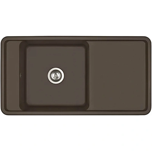 Кухонная мойка Aquaton Беллис 97 1A725132BS280 из литого мрамора, кофе Кухонная мойка Aquaton Беллис 97 1A725132BS280 из литого мрамора, кофе