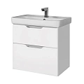 Тумба под раковину DREJA Q, 60 см, подвесная, 2 ящика, белый глянец 99.0001 Тумба под раковину DREJA Q, 60 см, подвесная, 2 ящика, белый глянец 99.0001