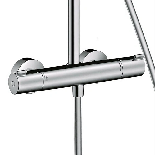 Душевая система hansgrohe Crometta S 240 1jet Showerpipe с термостатом, хром 27267000 Душевая система hansgrohe Crometta S 240 1jet Showerpipe с термостатом, хром 27267000
