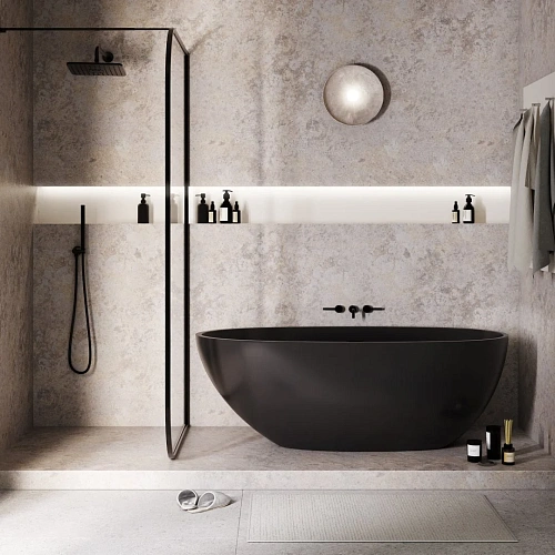 Ванна отдельностоящая GROSSMAN GR-1104MBB Fly (170x75x58) Ванна отдельностоящая GROSSMAN GR-1104MBB Fly (170x75x58)