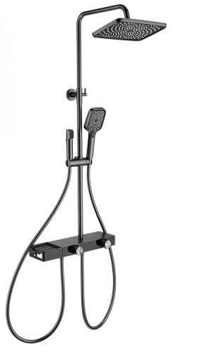 Душевая система Wonzon & Woghand с термостатом, темный графит (WW-B4161-BGG) Душевая система Wonzon & Woghand с термостатом, темный графит (WW-B4161-BGG)