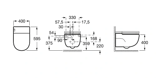 Унитаз подвесной Roca Meridian IN-TANK 893301000 Унитаз подвесной Roca Meridian IN-TANK 893301000