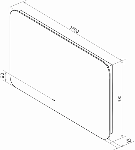 Зеркало DIWO Кострома 120 с подсветкой, большое, LED подсветка, прямоугольное, инфракрасный выключат 543508 Зеркало DIWO Кострома 120 с подсветкой, большое, LED подсветка, прямоугольное, инфракрасный выключат 543508