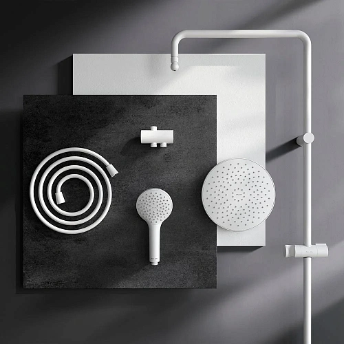 Душевая система AM.PM Gem F0790033 верхний душ d220 мм, штанга 1030-1460 мм Душевая система AM.PM Gem F0790033 верхний душ d220 мм, штанга 1030-1460 мм