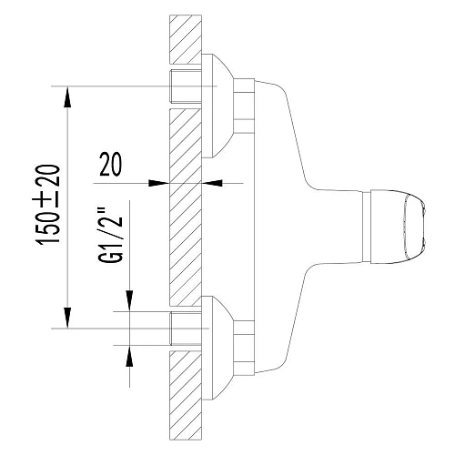 Смеситель для душа Lemark Omega LM3103C Смеситель для душа Lemark Omega LM3103C