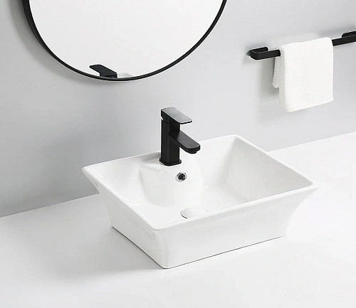 Раковина CeramaLux 9108 накладная, белый Раковина CeramaLux 9108 накладная, белый