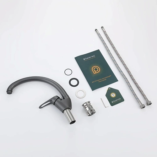 Смеситель для кухни Splenka S202.41.07, серый Смеситель для кухни Splenka S202.41.07, серый