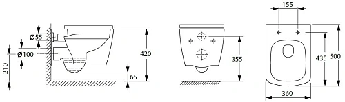 Комплект унитаза Allen Brau Liberty 4.33004.20/8.9466.0.000.000.1 (00316507) с инсталляцией, белый глянец Комплект унитаза Allen Brau Liberty 4.33004.20/8.9466.0.000.000.1 (00316507) с инсталляцией, белый глянец
