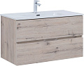 Тумба под раковину Aquanet Алвита New 90 2 ящика, дуб веллингтон белый 00303921 Тумба под раковину Aquanet Алвита New 90 2 ящика, дуб веллингтон белый 00303921