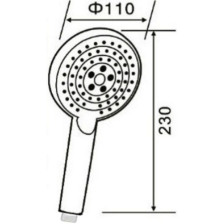 Душевая лейка Orange O-Shower OS03 d 110 мм, 3 режима, хром