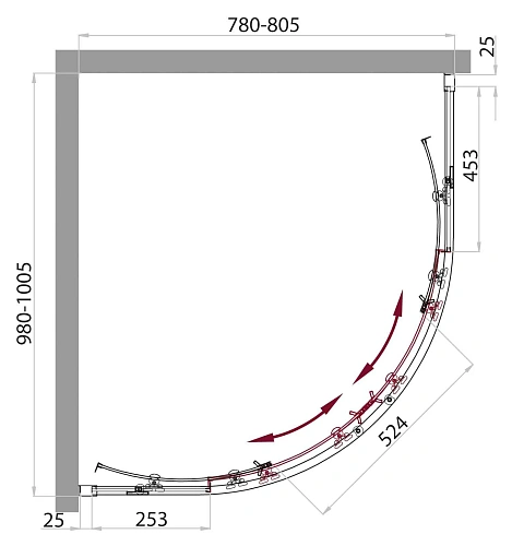 Душевой уголок BelBagno SELA-RH-2-100/80-C-Cr 100x80 см, профиль хром, стекло прозрачное Душевой уголок BelBagno SELA-RH-2-100/80-C-Cr 100x80 см, профиль хром, стекло прозрачное