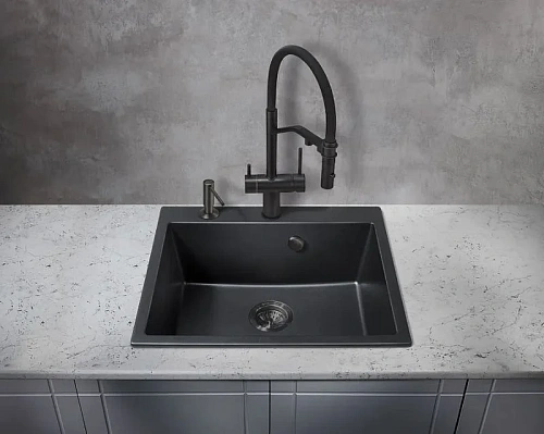 Смеситель для кухни Milacio Ultra 557 (MCU.557.TB) total black Смеситель для кухни Milacio Ultra 557 (MCU.557.TB) total black