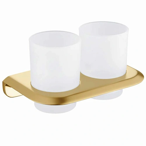 Стакан двойной для зубных щеток ABBER Nord AA1557G золото матовое Стакан двойной для зубных щеток ABBER Nord AA1557G золото матовое