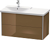 Картинка анонса товара «тумба под раковину duravit xsquare xs418506161 подвесная 101 см коричнево-оливковый глянцевый»