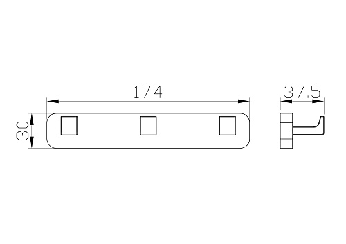 Крючок Wonzon & Woghand хром (WW-9535) Крючок Wonzon & Woghand хром (WW-9535)