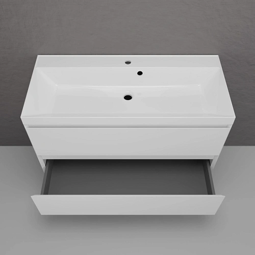 Тумба под раковину Style Line Манхэттен 100 см ЛС-00002356 подвесная, белый матовый Тумба под раковину Style Line Манхэттен 100 см ЛС-00002356 подвесная, белый матовый