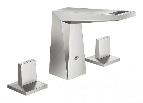 Смеситель для раковины GROHE Allure Brilliant на три отверстия, низкий излив (20342DC0) Смеситель для раковины GROHE Allure Brilliant на три отверстия, низкий излив (20342DC0)