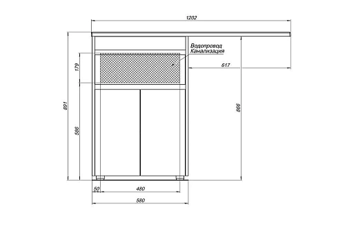 Тумба под раковину Aquanet Токио 58 белый (напольная, 1 ящик, 2 дверцы) 00237745 Тумба под раковину Aquanet Токио 58 белый (напольная, 1 ящик, 2 дверцы) 00237745