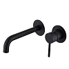 Смеситель для раковины ABBER Wasser Kreis AF8112B скрытого монтажа, черный матовый Смеситель для раковины ABBER Wasser Kreis AF8112B скрытого монтажа, черный матовый