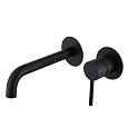 Смеситель для раковины ABBER Wasser Kreis AF8112B скрытого монтажа, черный матовый Смеситель для раковины ABBER Wasser Kreis AF8112B скрытого монтажа, черный матовый