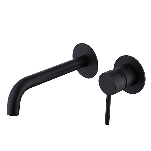 Смеситель для раковины ABBER Wasser Kreis AF8112B скрытого монтажа, черный матовый Смеситель для раковины ABBER Wasser Kreis AF8112B скрытого монтажа, черный матовый