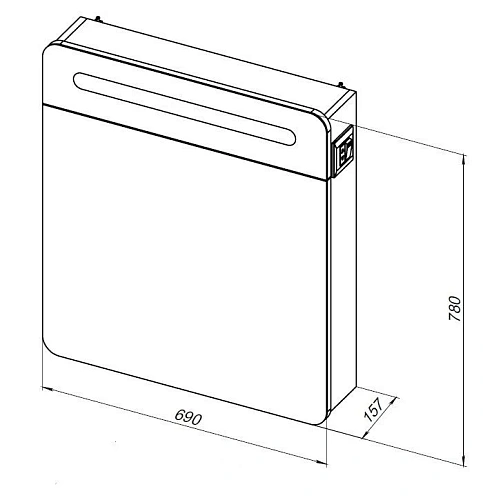 Зеркальный шкаф Aquanet Лукка 70 белый 00178955 Зеркальный шкаф Aquanet Лукка 70 белый 00178955