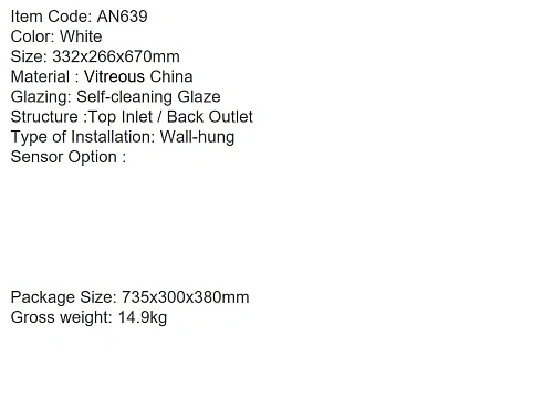 Писсуар ARROW AN639 белый Писсуар ARROW AN639 белый