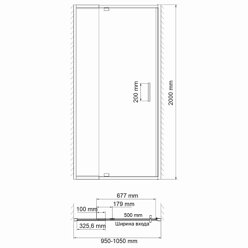 Душевая дверь WasserKRAFT Berkel 48P12 хром Душевая дверь WasserKRAFT Berkel 48P12 хром