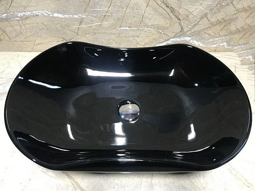 Раковина CeramaLux 9175AB накладная, черный Раковина CeramaLux 9175AB накладная, черный