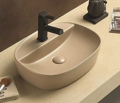 Раковина CeramaLux 78239XMC-1 накладная, капучино Раковина CeramaLux 78239XMC-1 накладная, капучино