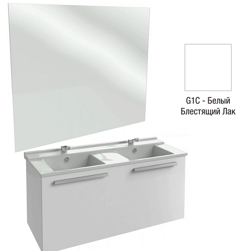 Комплект мебели 120 см Jacob Delafon Struktura , белый, 1 выдвижной ящик, высокое, подвесной монтаж EB1211-NF+EXF112-00+EB1287-N18 Комплект мебели 120 см Jacob Delafon Struktura , белый, 1 выдвижной ящик, высокое, подвесной монтаж EB1211-NF+EXF112-00+EB1287-N18