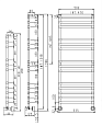 Полотенцесушитель водяной Margaroli Sole 464-11 (Соле 464-11) с полкой, 4644711 53.5 x 139.6 см 4644711CRP2 Полотенцесушитель водяной Margaroli Sole 464-11 (Соле 464-11) с полкой, 4644711 53.5 x 139.6 см 4644711CRP2