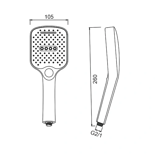 Душевая лейка Splenka S450.53 3-х режимная пластик/силикон, хром Душевая лейка Splenka S450.53 3-х режимная пластик/силикон, хром