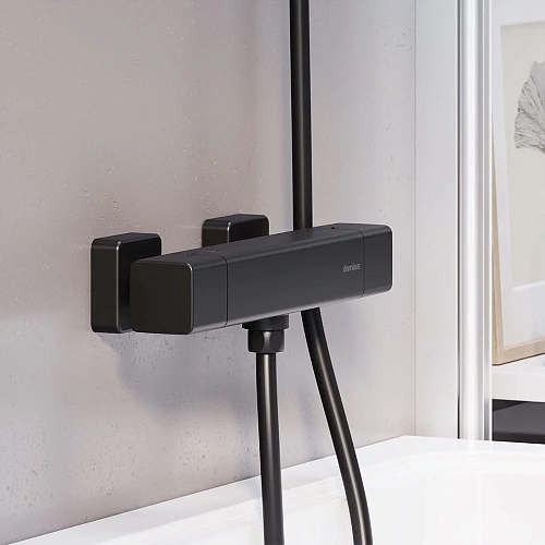 Смеситель для душа Damixa Gala 536000300 термостатический черный Смеситель для душа Damixa Gala 536000300 термостатический черный