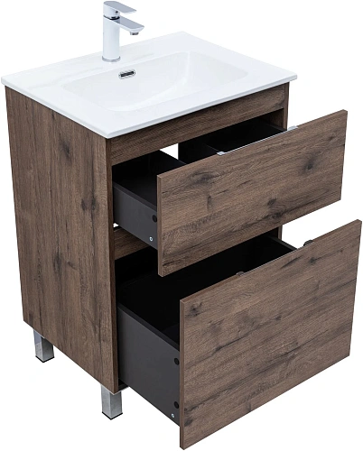 Тумба под раковину Aquanet Алвита New 60 00344127 напольная, дуб веллингтон табак Тумба под раковину Aquanet Алвита New 60 00344127 напольная, дуб веллингтон табак