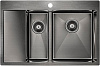 Картинка анонса товара «кухонная мойка paulmark liga pm227851-gmr вороненая сталь правая 780х510мм»