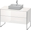 Картинка анонса товара «тумба под раковину duravit xsquare xs492202222 напольная 120 см белый глянцевый»