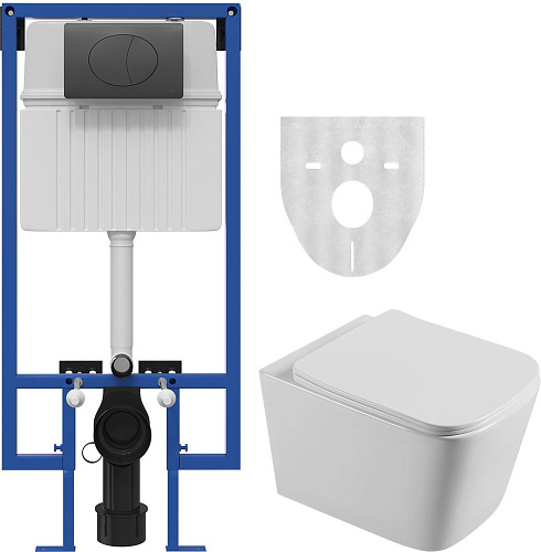 Инсталляция для унитаза STWORKI Бурос BU-04up 510162 с черной матовой кнопкой 589627 Инсталляция для унитаза STWORKI Бурос BU-04up 510162 с черной матовой кнопкой 589627