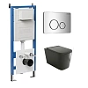 Комплект инсталляции GROSSMAN 900.K31.01.000 с клавишей смыва 700.K31.05.10M.10M хром и унитазом GROSSMAN GR-4441BMS арт.97.4441BMS.05.10M