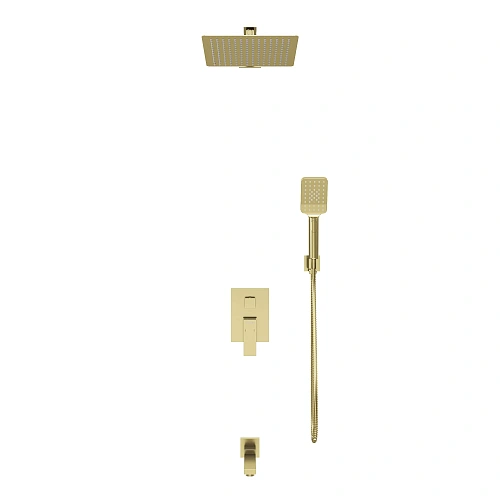 Душевая система GROSSMAN Style 501.K35.05.320 скрытого монтажа золото сатиновый Душевая система GROSSMAN Style 501.K35.05.320 скрытого монтажа золото сатиновый
