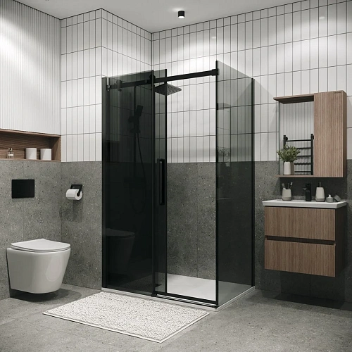 Боковая стенка GROSSMAN Classic 200.K33.04.70.21.10 (70x195) черный матовый, стекло тонированноое Боковая стенка GROSSMAN Classic 200.K33.04.70.21.10 (70x195) черный матовый, стекло тонированноое