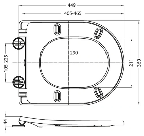 Крышка-сиденье ART&MAX AM2031SC с микролифтом из дюропласта, быстросьемное с металлическим крепление Крышка-сиденье ART&MAX AM2031SC с микролифтом из дюропласта, быстросьемное с металлическим крепление