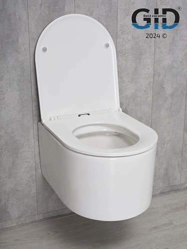 Унитаз подвесной Gid Tr2150 62233Y белый 49x36x36 с крышкой микролифт Унитаз подвесной Gid Tr2150 62233Y белый 49x36x36 с крышкой микролифт